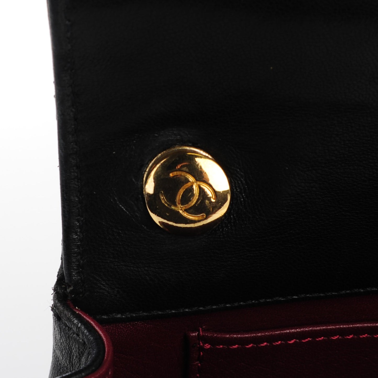 Lambskin Quilted Mini Rectangular Flap Black
