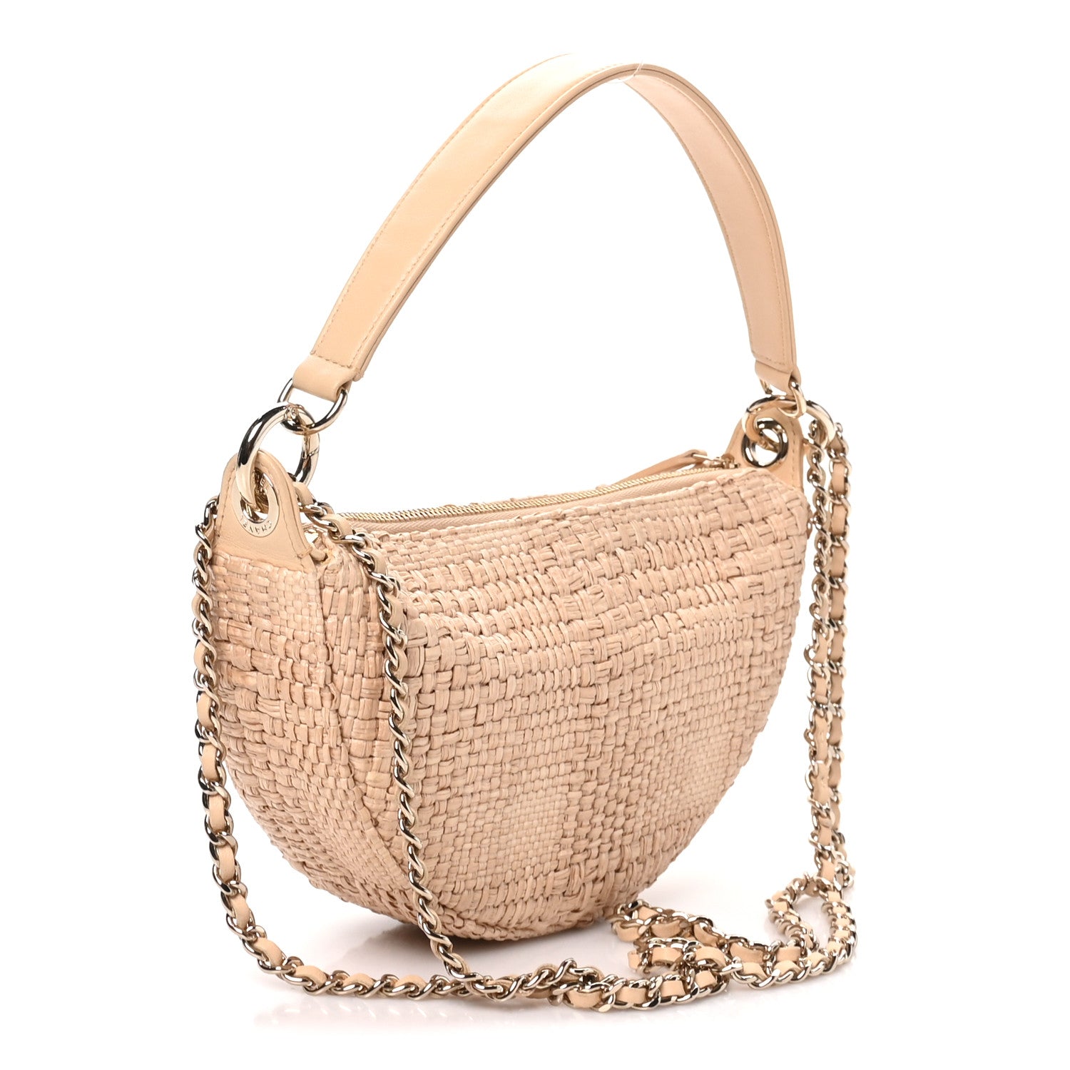 Chanel Raffia Other Shape With Chain Beige 3 of 11