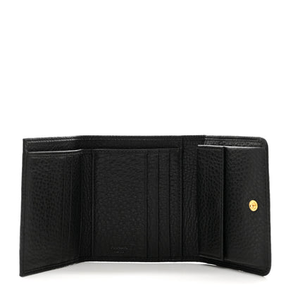 Prada Vitello Daino Metal Tri-Fold Wallet Black 5 of 7