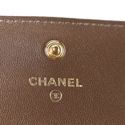 Chanel Lambskin Quilted Chanel 19 Flap Card Holder Dark Brown 6 of 9