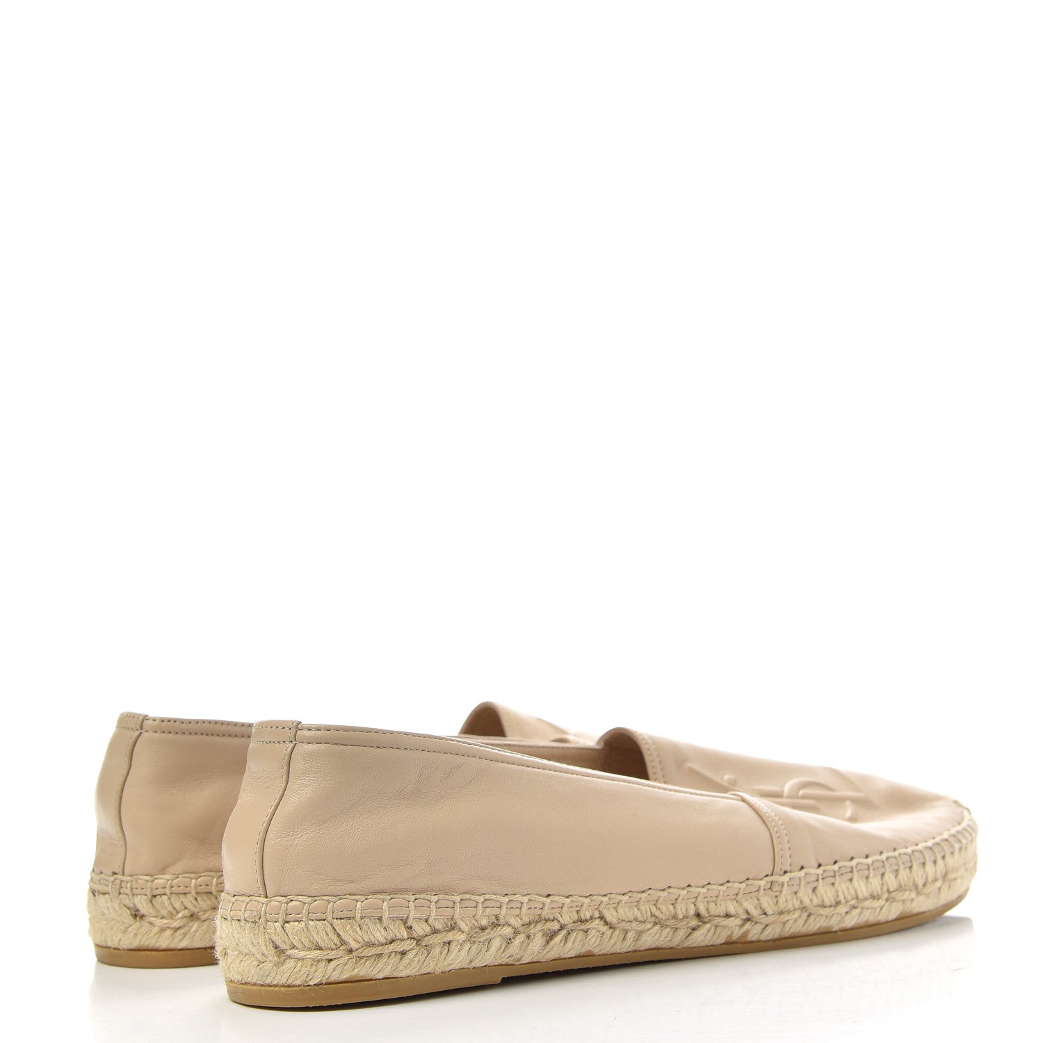Saint Laurent Lambskin Monogram Espadrilles 40 Nude 4 of 11