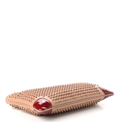 Christian Louboutin Calfskin Studded Loubiposh Chain Clutch Nude 4 of 11