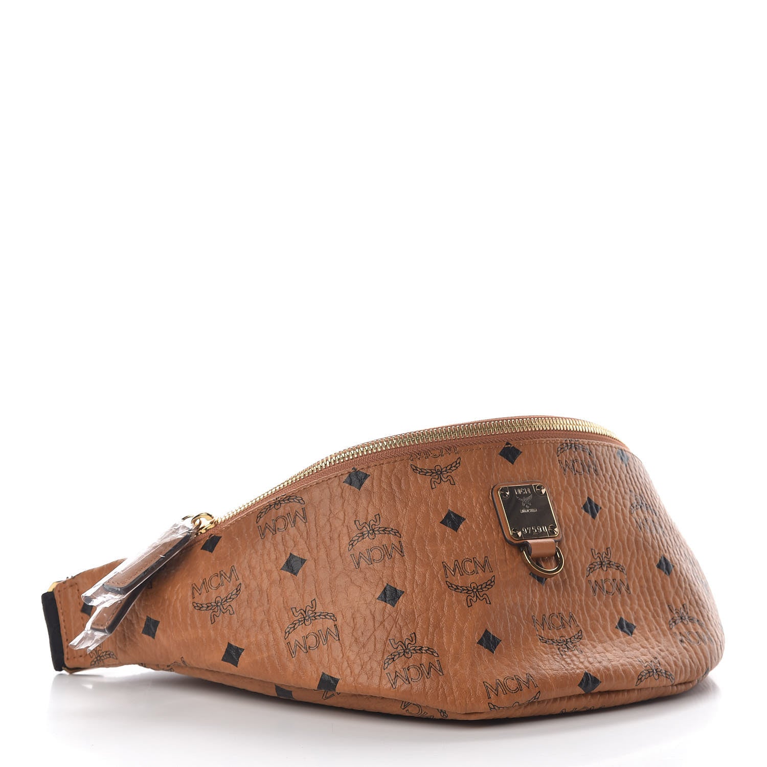 MCM Visetos Medium Fusten Belt Bag Cognac 4 of 10