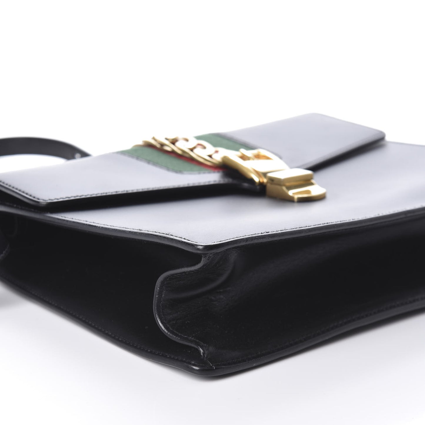 Calfskin Medium Sylvie Top Handle Bag Black