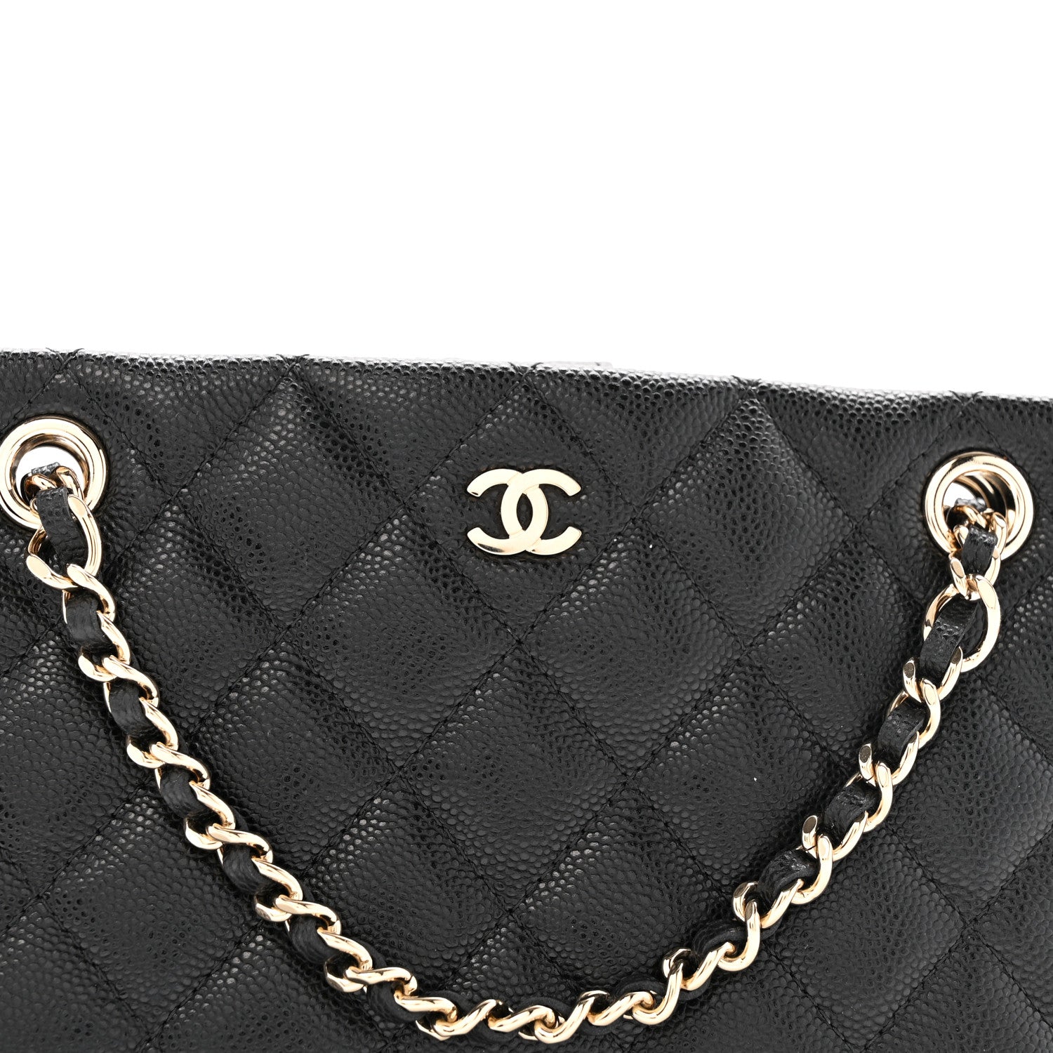 Chanel Caviar Quilted Classic Clutch Tote With Chain Black 8 of 12