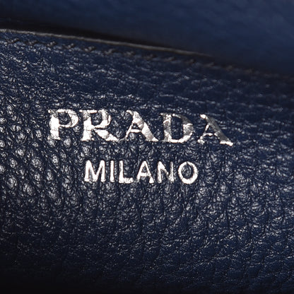 Prada Vitello Phenix Double Zip Crossbody Bag Baltico 9 of 9