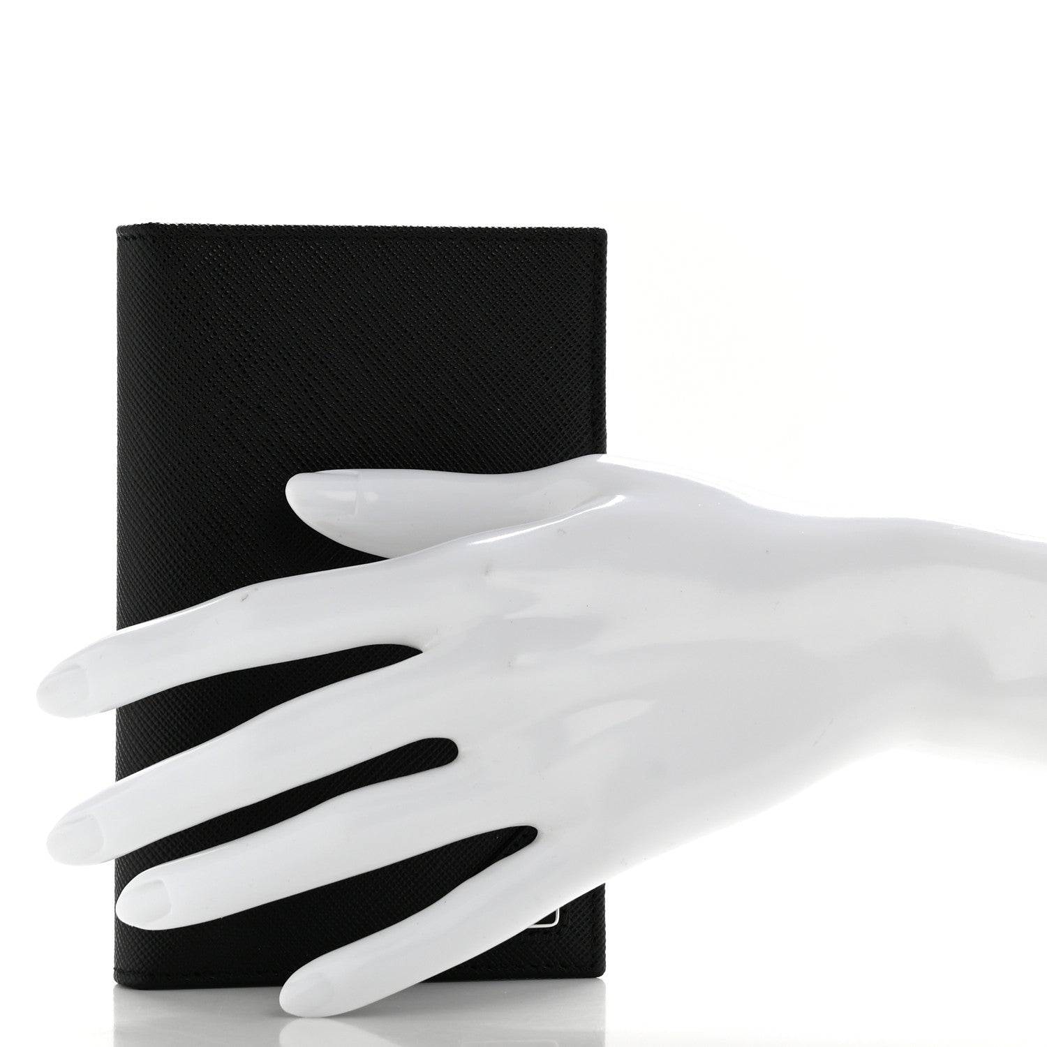 Prada Saffiano Passport Holder Black 2 of 8