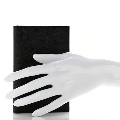 Prada Saffiano Passport Holder Black 2 of 8