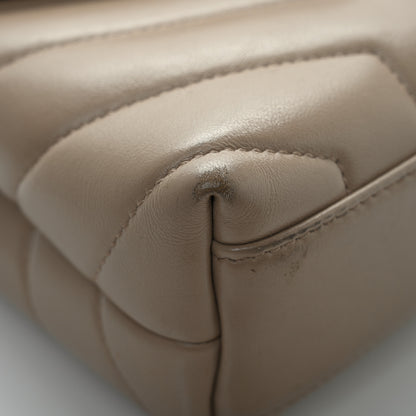 Saint Laurent Calfskin Y Quilted Monogram Toy Loulou Crossbody Bag Dark Beige 15 of 15