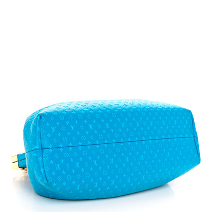 Louis Vuitton Calfskin Nanogram Embossed Clutch Bleu 4 of 10
