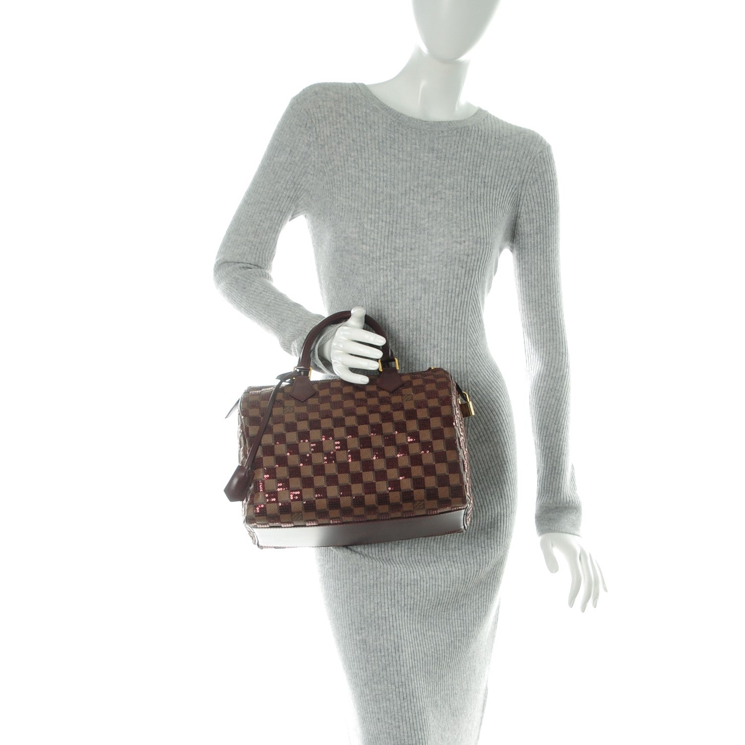 Louis Vuitton Damier Paillettes Speedy 30 Rouge 2 of 8