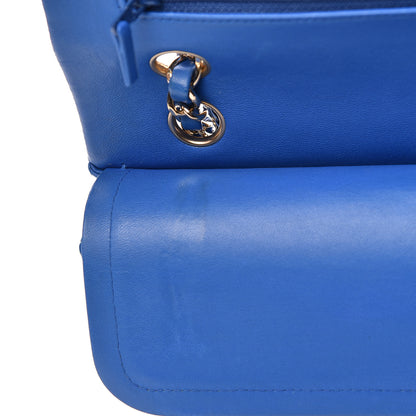 Chanel Lambskin Quilted Medium Double Flap Blue 16 of 18