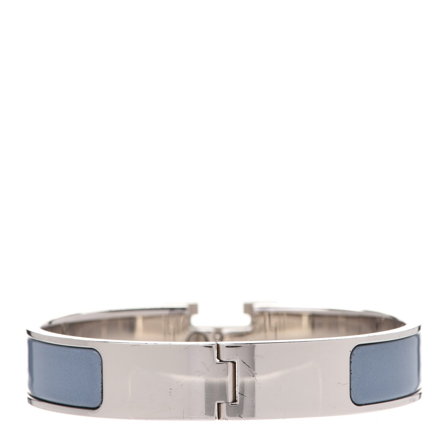 Hermes Enamel Narrow Clic Clac H Bracelet PM Gris Orage 3 of 6