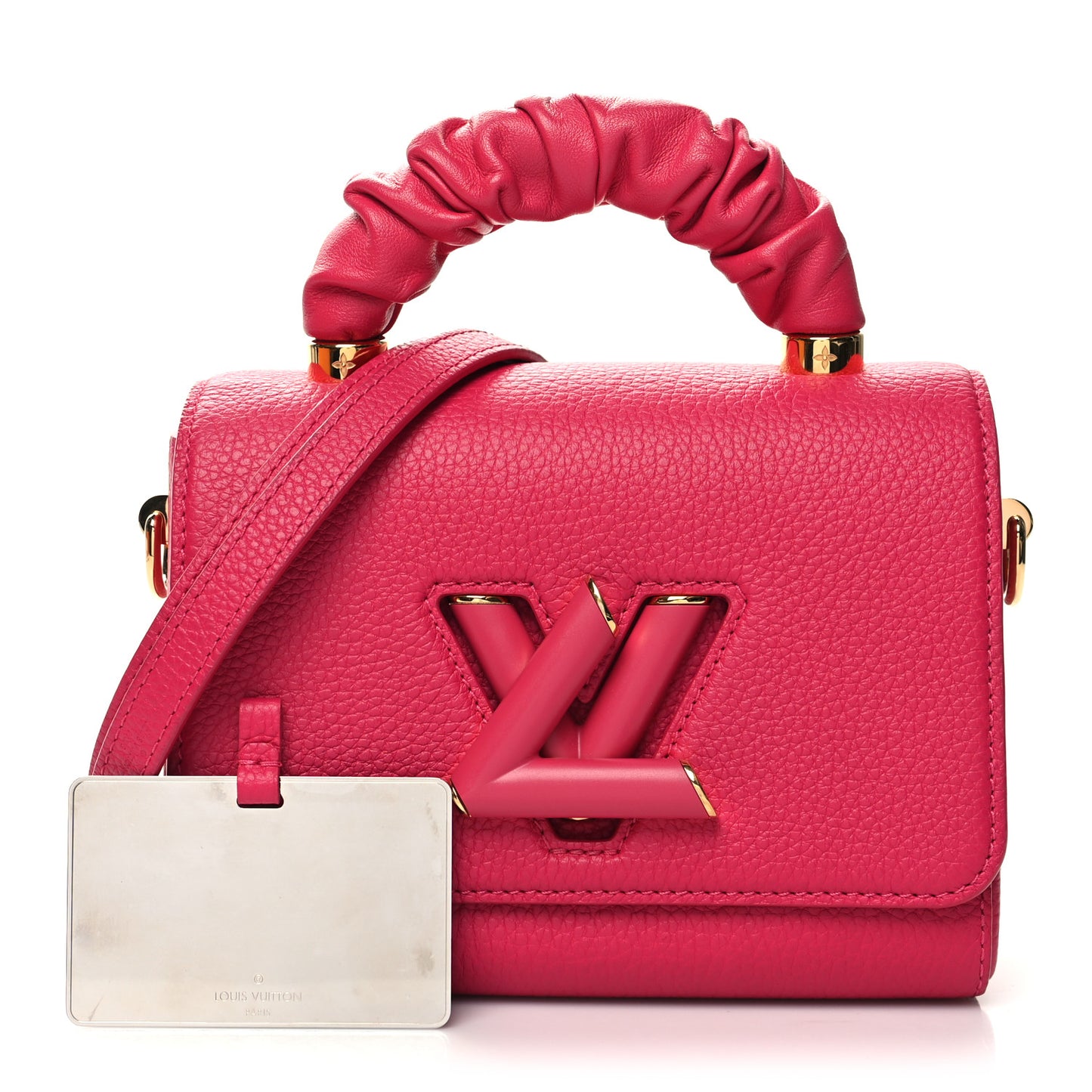 Taurillon Smooth Calfskin Scrunchie Twist One Handle PM Pondichery Pink