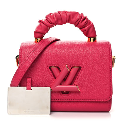 Louis Vuitton Taurillon Smooth Calfskin Scrunchie Twist One Handle PM Pondichery Pink 1 of 10