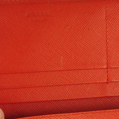 Prada Saffiano Metal Continental Flap Wallet Papaya 8 of 8