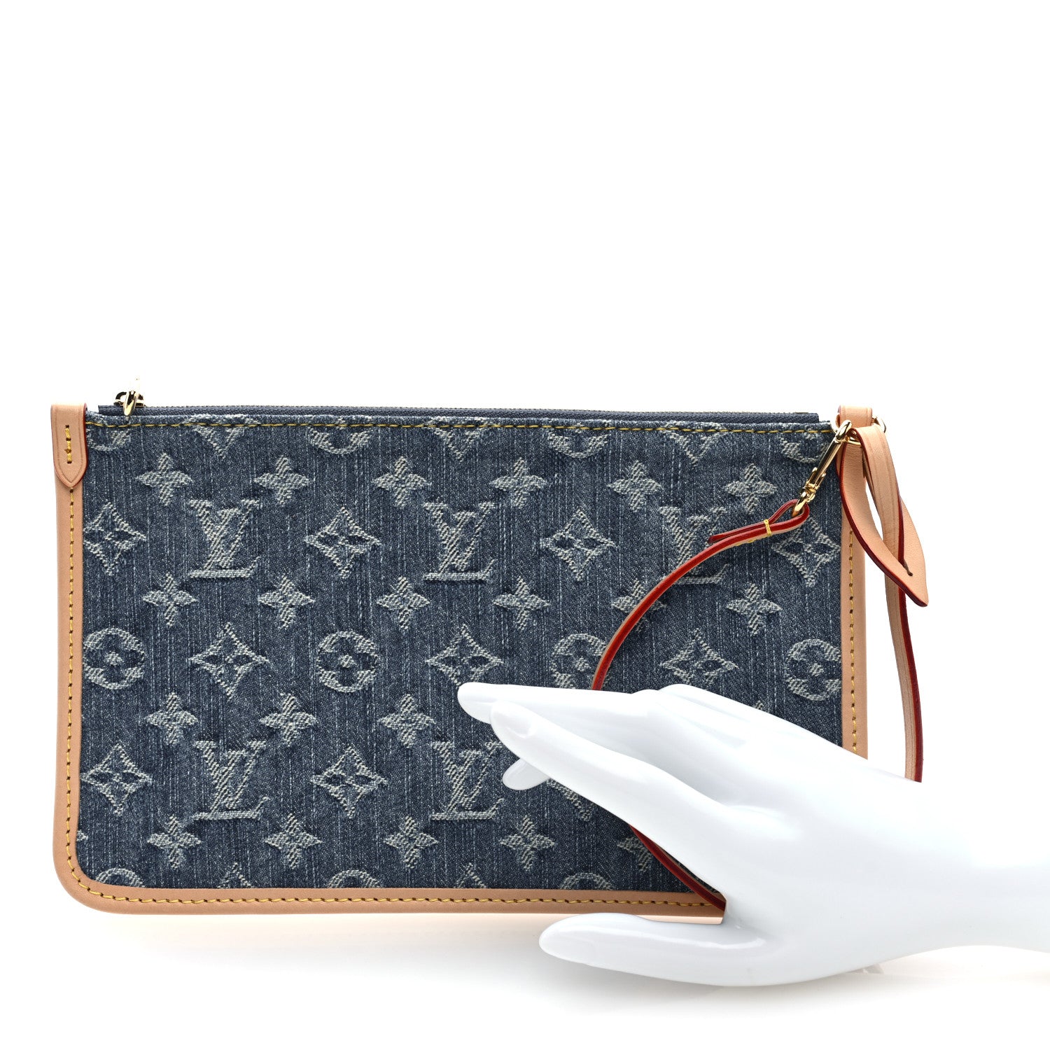 Louis Vuitton Denim Monogram Jacquard Neverfull MM GM Blue 2 of 6