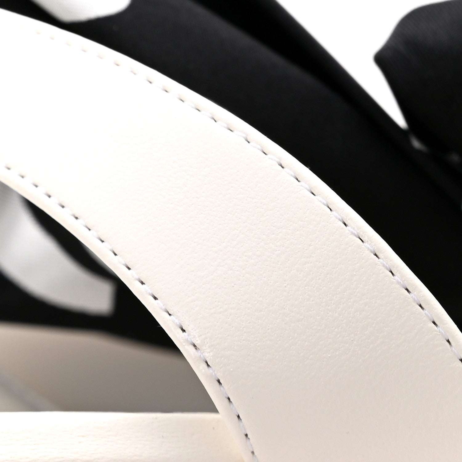 Chanel Lambskin Silk CC Wrap Ankle Sandals 38 White 10 of 10
