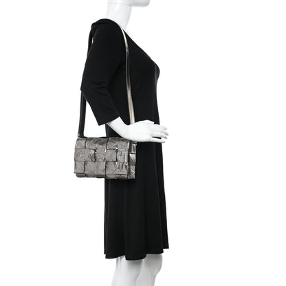 Bottega Veneta Metallic Crushed Calfskin Maxi Intrecciato Cassette Crossbody Bag Anchor 2 of 11