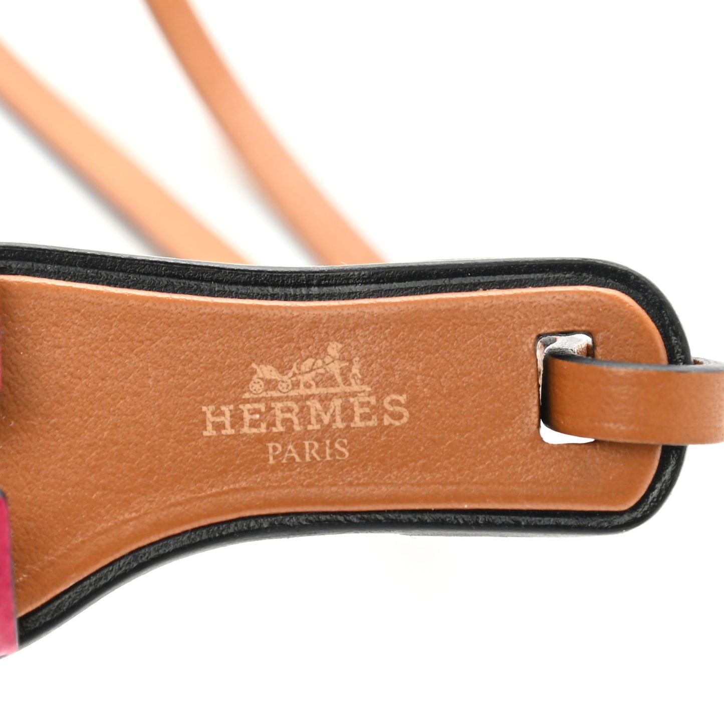 Epsom Butler Calfskin Hunter Oran Nano Bag Charm Rose Texas