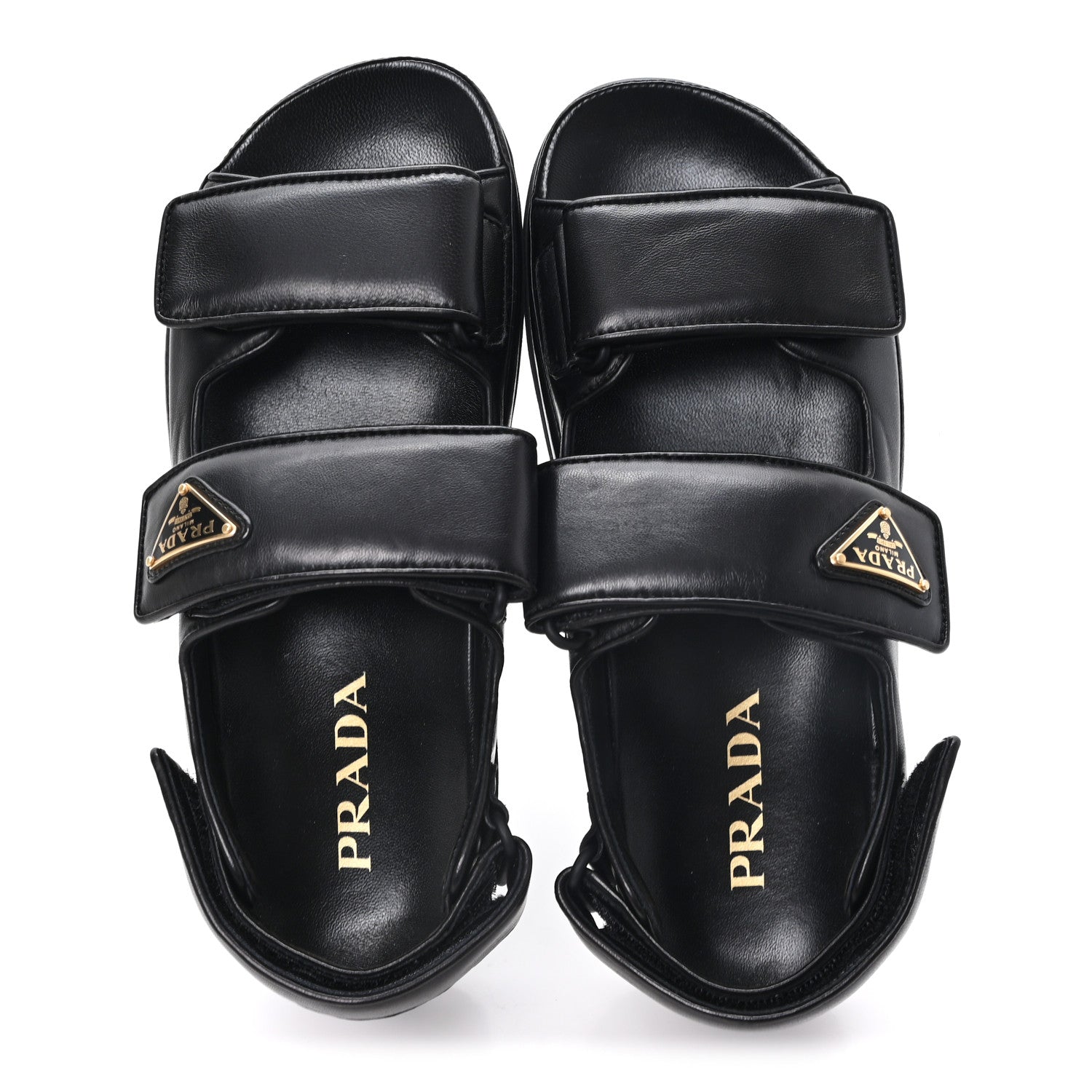Prada Nappa Quilted Padded Slingback Sandals 37 Black 2 of 10