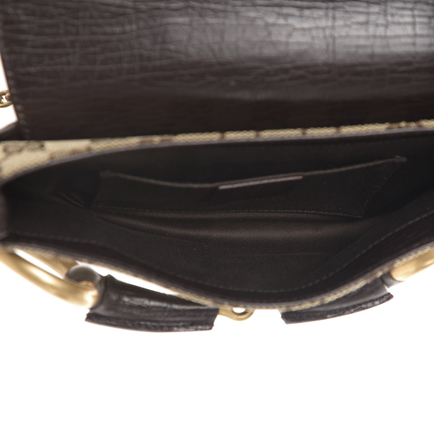 Monogram Horsebit Clutch Dark Brown
