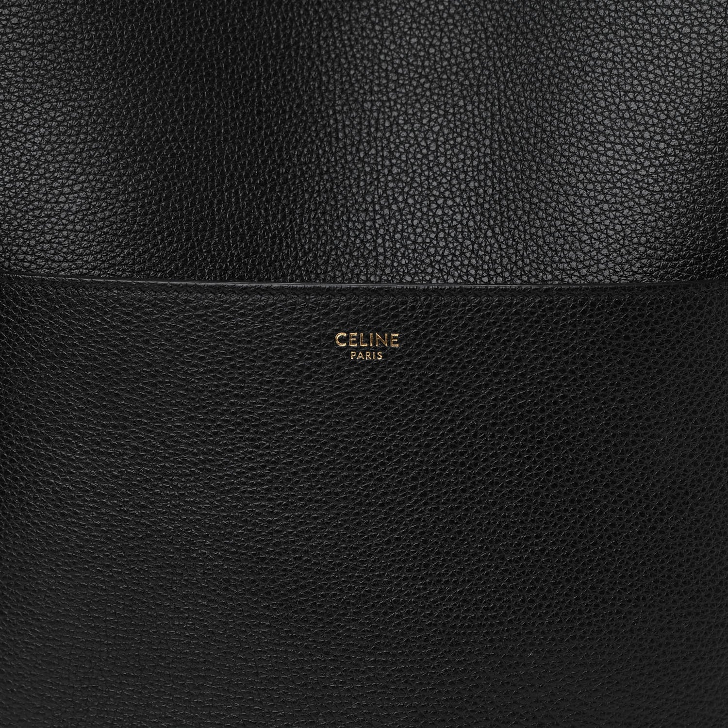 Celine Soft Grained Calfskin Sangle Bucket Bag Black 8 of 11