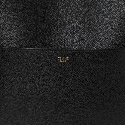 Celine Soft Grained Calfskin Sangle Bucket Bag Black 8 of 11
