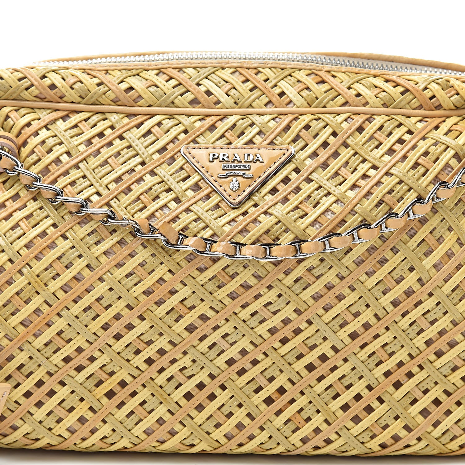 Prada Vernice Madras Camera Bag Quarzo 8 of 15