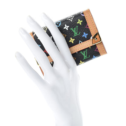 Louis Vuitton Monogram Multicolor Porte-Monnaie Plat Coin Purse Black 2 of 7