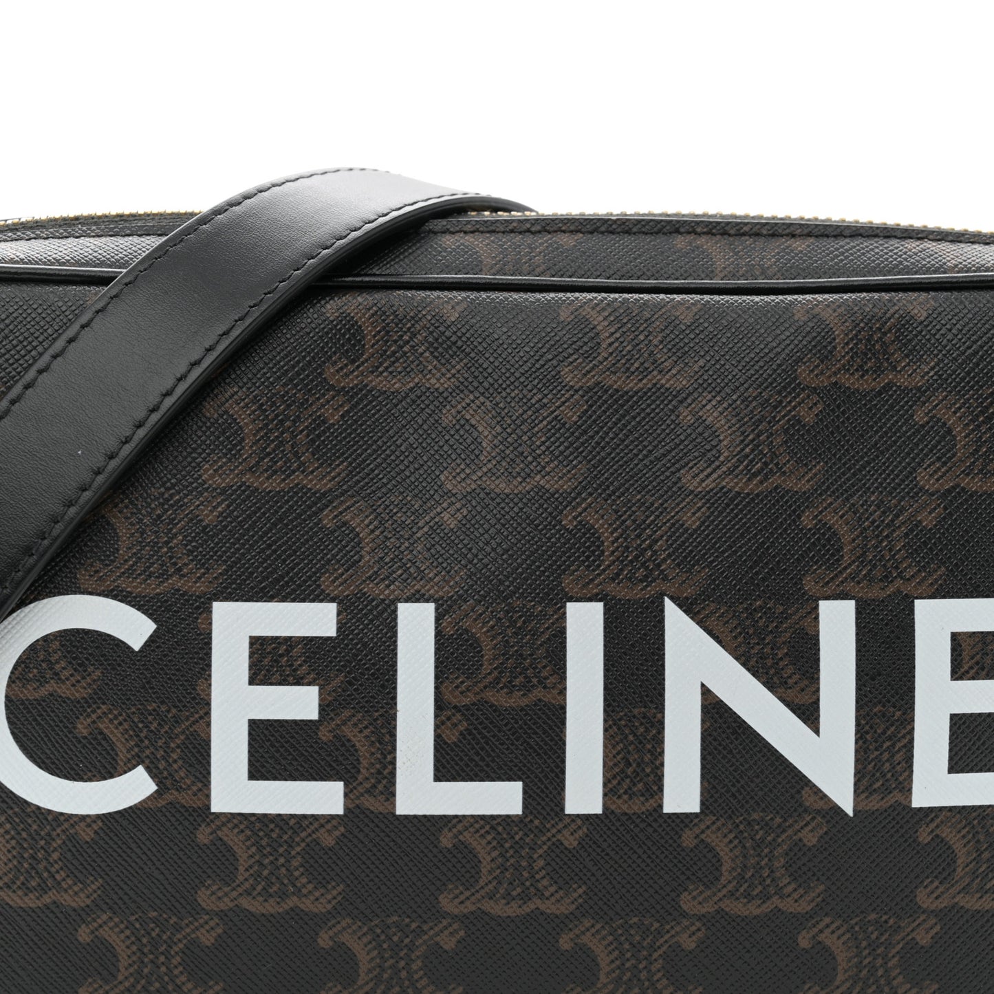 Triomphe Canvas Medium Messenger Bag Black