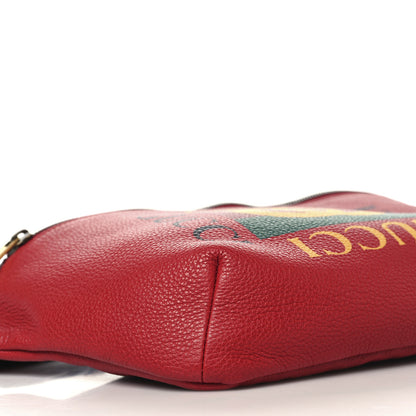 Gucci Grained Calfskin Logo Belt Bag Hibiscus Red 9 of 10