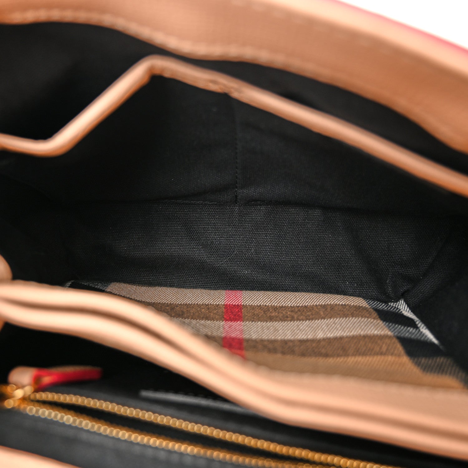 Burberry Derby Calfskin Snakeskin House Check Small Camberley Beige Red 5 of 12