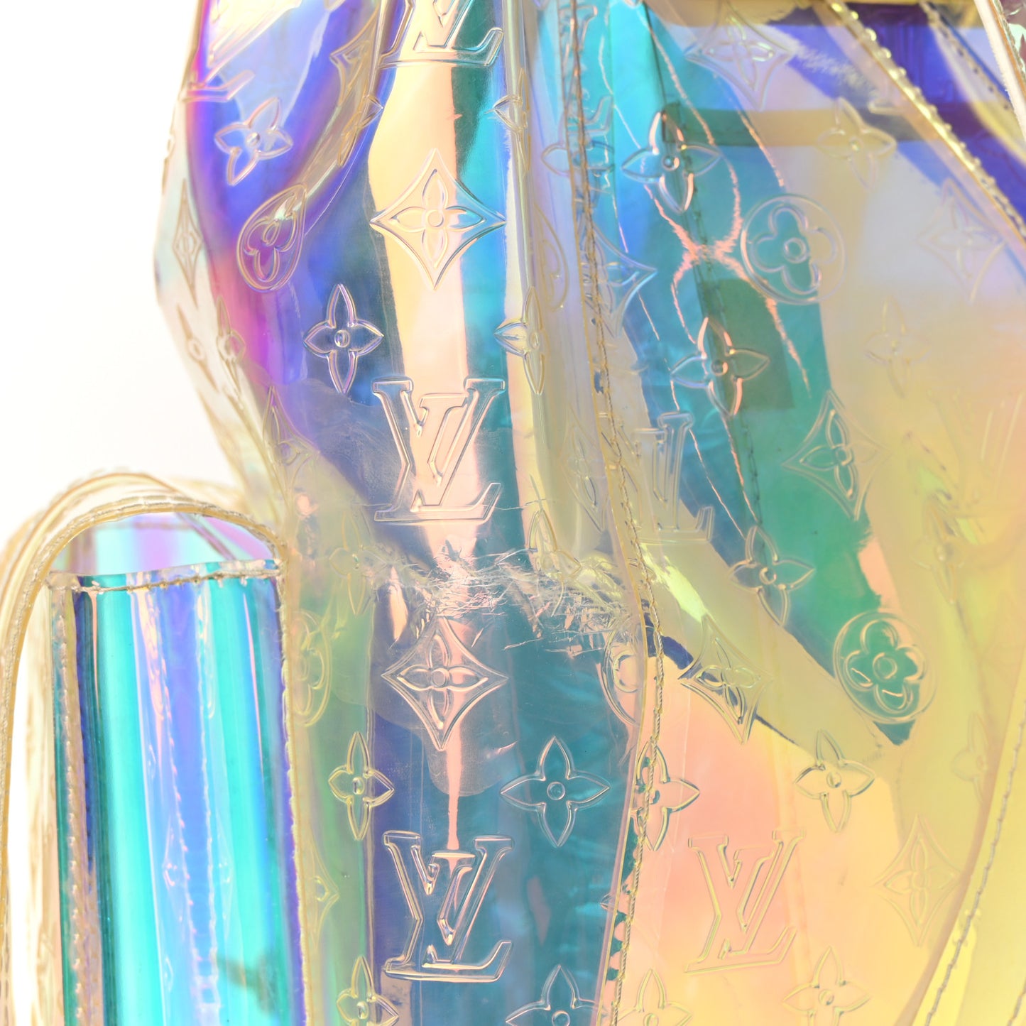 PVC Monogram Christopher Backpack GM Iridescent Prism