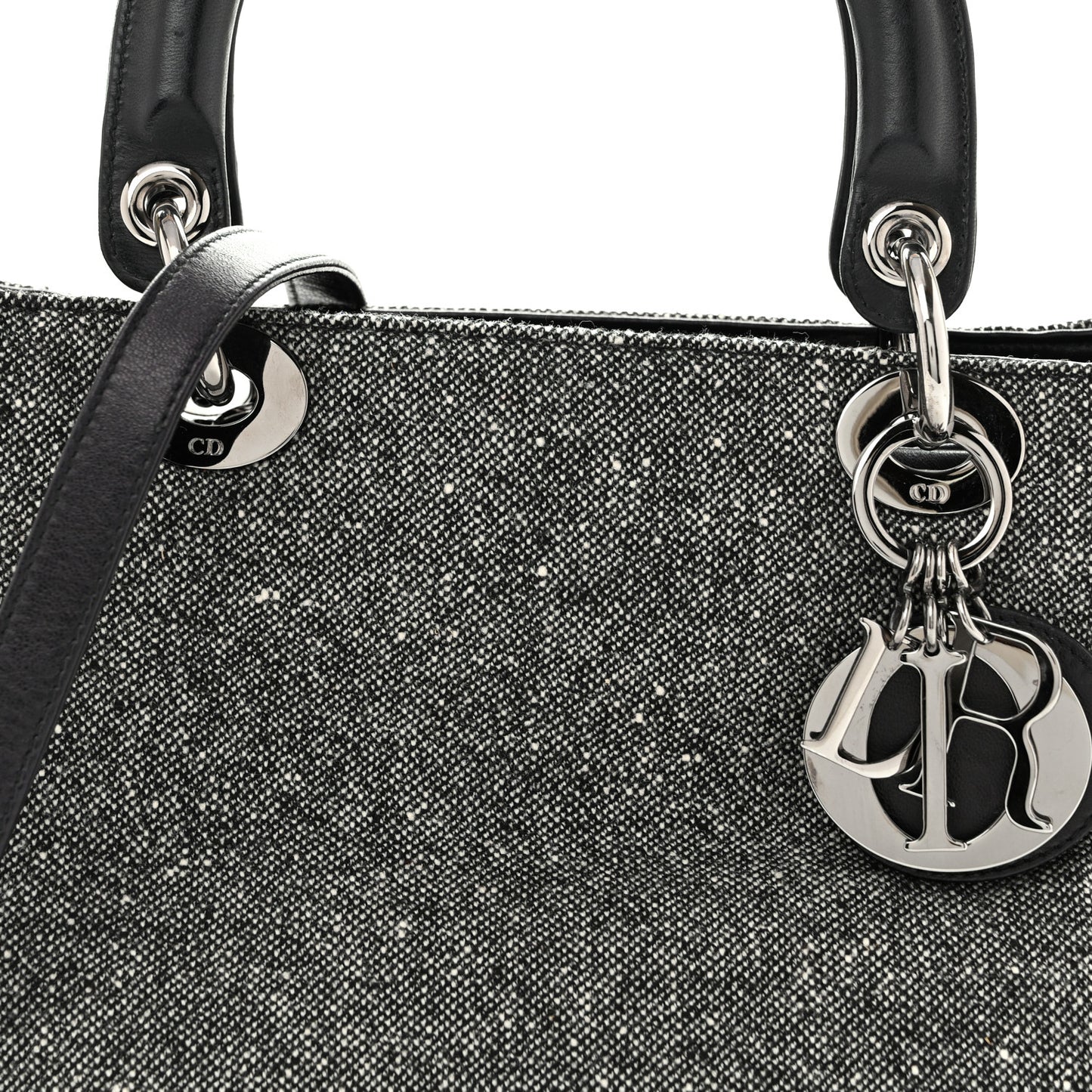 Canvas Medium Lady Dior Black