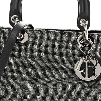 Christian Dior Canvas Medium Lady Dior Black 7 of 13