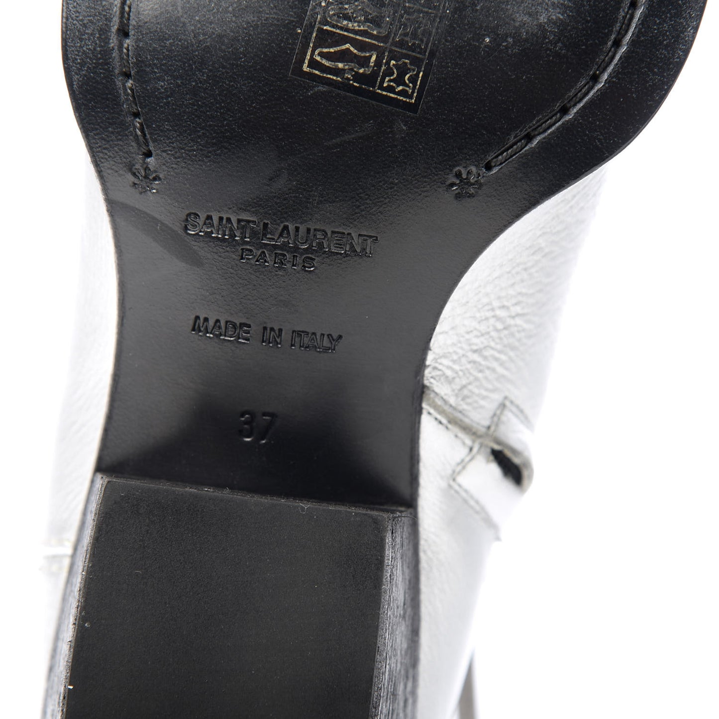 Metallic Calfskin Lukas Ankle Boots 37 Silver