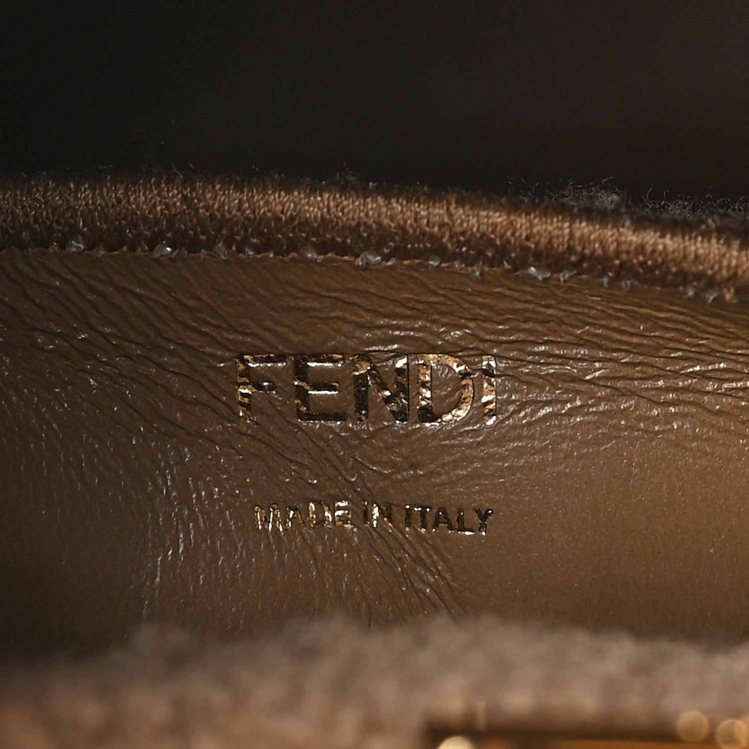 Fendi Curly Shearling Shiny Nappa Small Peekaboo I SEE U Satchel Camel 6 of 8