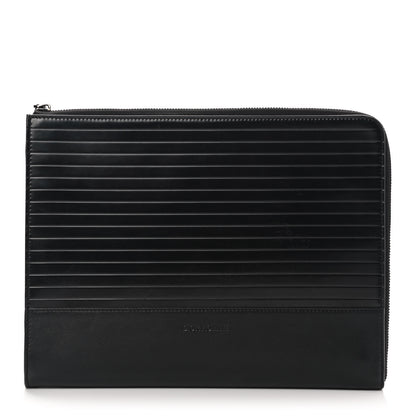 Christian Dior HOMME Calfskin Ribbed Document Holder Black 1 of 11