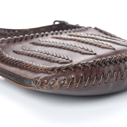 Fendi Calfskin Braided Oyster Dark Brown 7 of 8