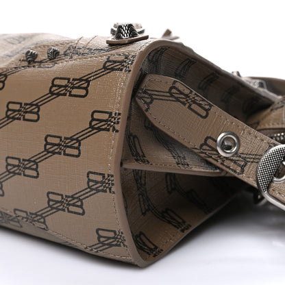 Balenciaga Coated Canvas BB Monogram Neo Cagole Handbag XS Beige Brown 10 of 11