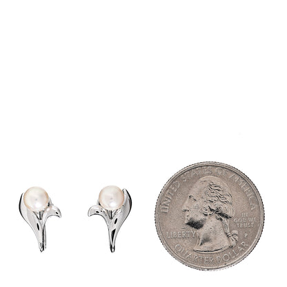 Mikimoto Sterling Silver Akoya Pearl 5mm Screw Back Earrings 2 of 4
