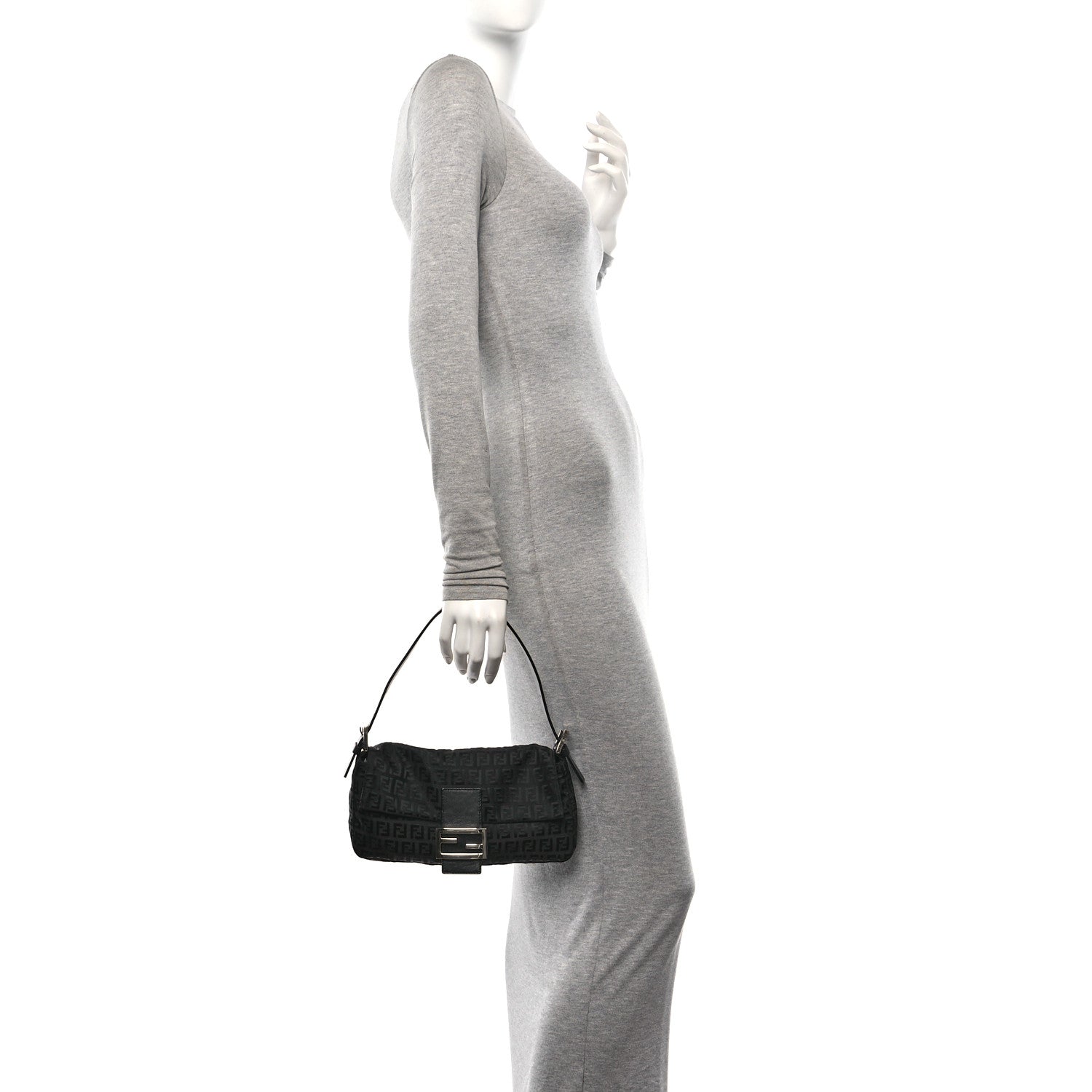 Fendi Zucchino Baguette Black 2 of 11