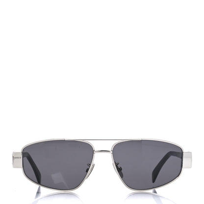 Celine Metal Triomphe 03 Sunglasses CL40281U Silver Smoke 2 of 7