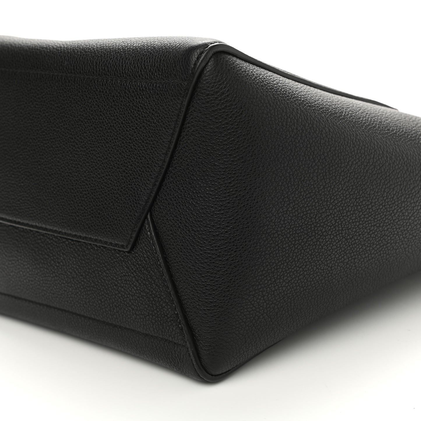 Soft Grained Calfskin Sangle Bucket Bag Black