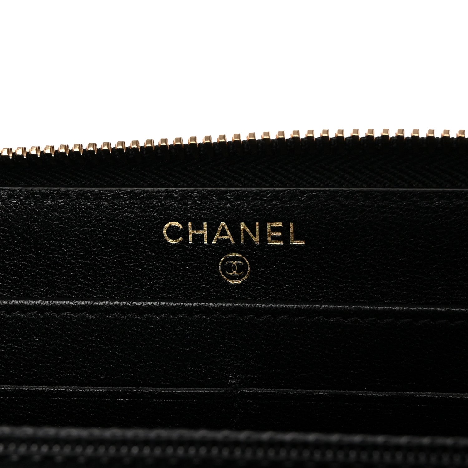 Chanel Sheepskin Chevron Quilted Mademoiselle Vintage Zip Around Wallet Black 8 of 11