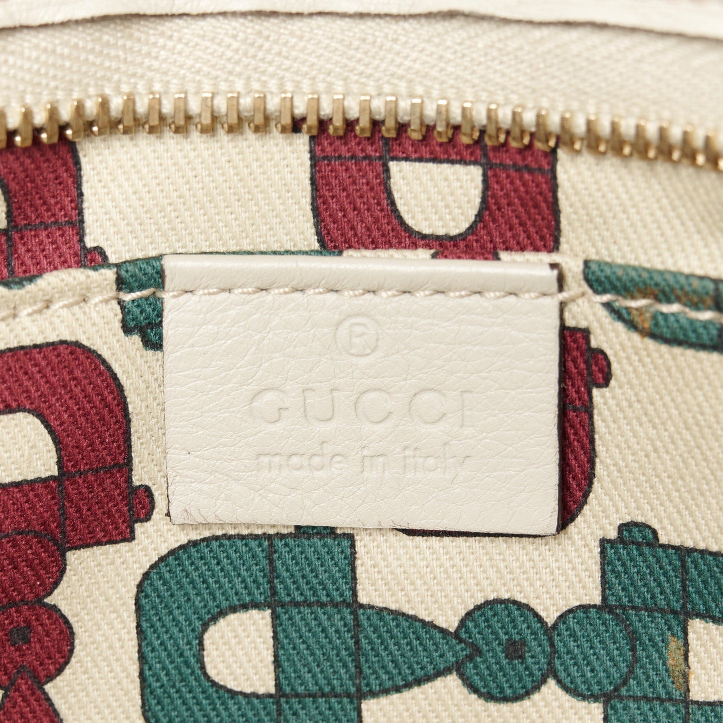 Guccissima D Ring Abbey Pochette  Off White