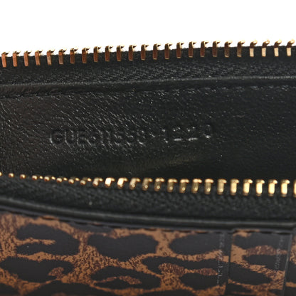Saint Laurent Calfskin Leopard Print Monogram 5 Fragments Zip Pouch Card Holder 7 of 7