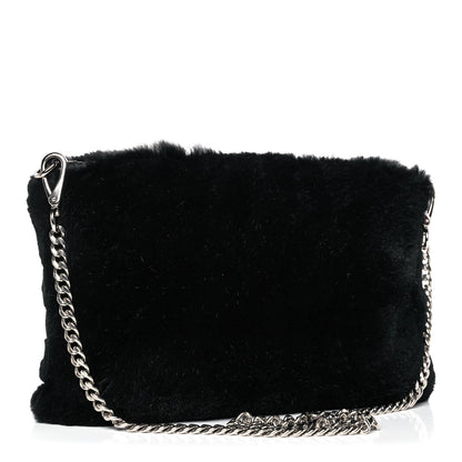 Miu Miu Rabbit Fur Embellished Crossbody Black 3 of 13