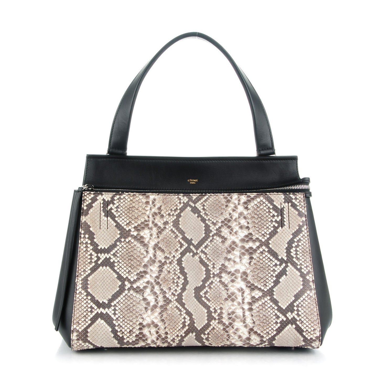 Python Medium Edge Shoulder Bag Natural